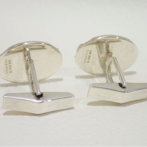Authentic Vintage Tiffany & Co. 1995 Atlas Groove 925 Sterling Silver Cufflinks - Picture 6 of 9